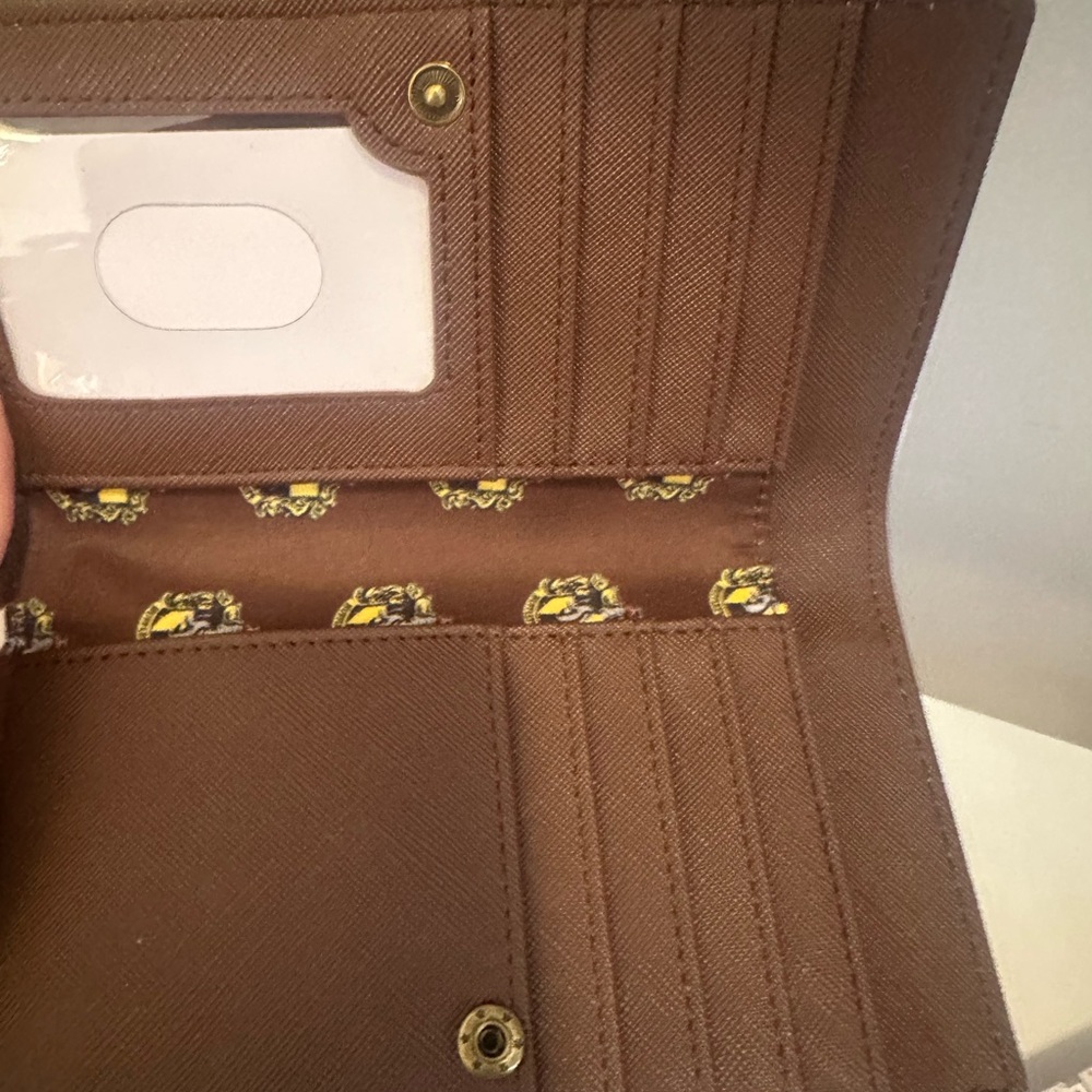 Loungefly Harry Potter Hufflepuff Plaid Pattern Faux Leather Wallet - Picture 5 of 8